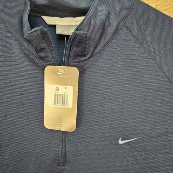 Nike Jacket Quarter Zip Long Sleeve Blue 2 Tone Active Athletic Mens Sz XXL Golf - Picture 3 of 10